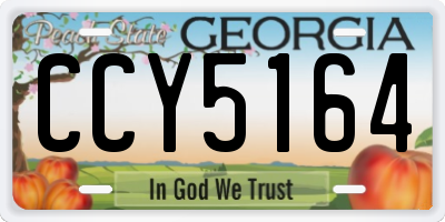 GA license plate CCY5164