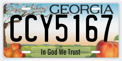 GA license plate CCY5167