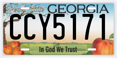 GA license plate CCY5171