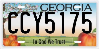 GA license plate CCY5175