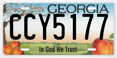 GA license plate CCY5177