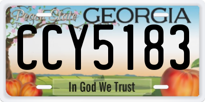 GA license plate CCY5183