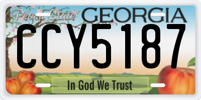GA license plate CCY5187