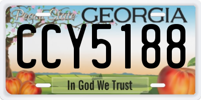 GA license plate CCY5188