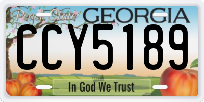 GA license plate CCY5189