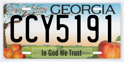 GA license plate CCY5191