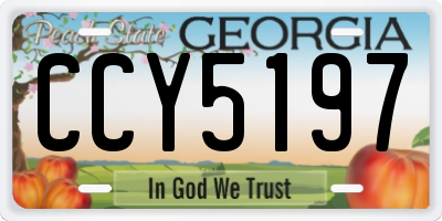 GA license plate CCY5197