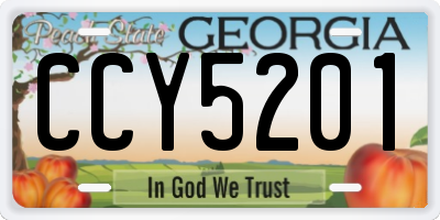 GA license plate CCY5201
