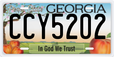 GA license plate CCY5202