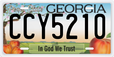 GA license plate CCY5210