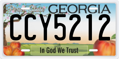 GA license plate CCY5212