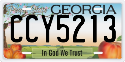 GA license plate CCY5213