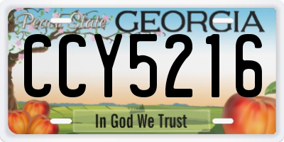 GA license plate CCY5216