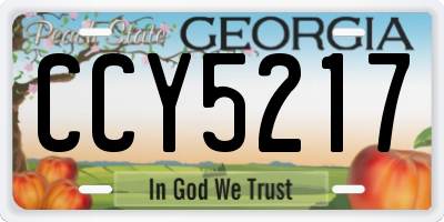 GA license plate CCY5217