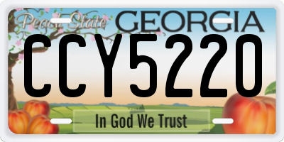 GA license plate CCY5220