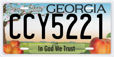 GA license plate CCY5221