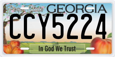 GA license plate CCY5224