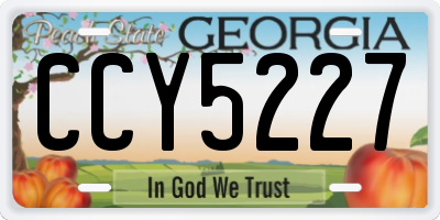 GA license plate CCY5227