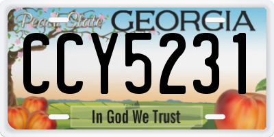 GA license plate CCY5231