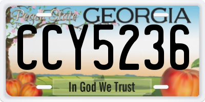 GA license plate CCY5236