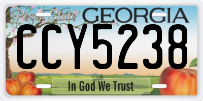 GA license plate CCY5238