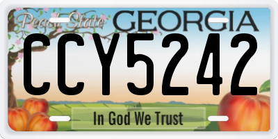 GA license plate CCY5242