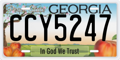 GA license plate CCY5247