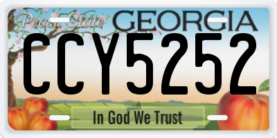GA license plate CCY5252