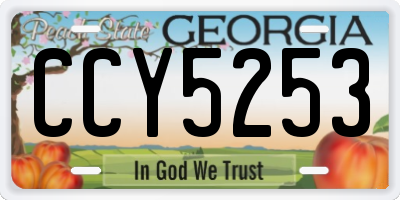 GA license plate CCY5253