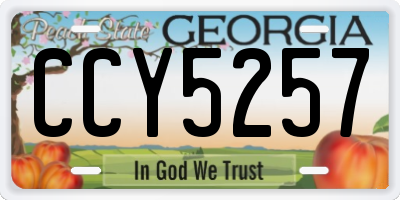 GA license plate CCY5257