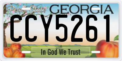 GA license plate CCY5261