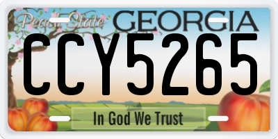 GA license plate CCY5265