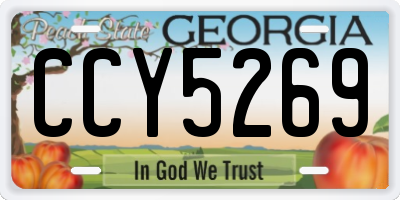 GA license plate CCY5269