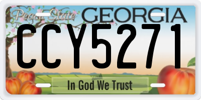 GA license plate CCY5271