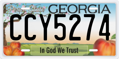 GA license plate CCY5274