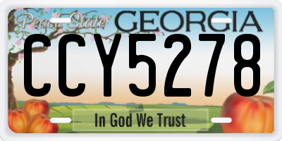 GA license plate CCY5278