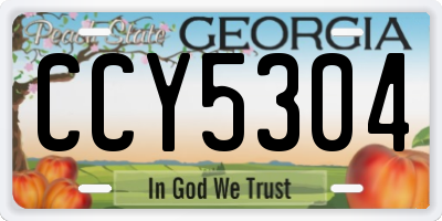 GA license plate CCY5304