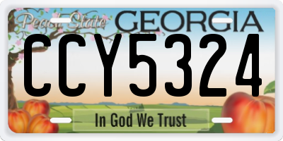 GA license plate CCY5324