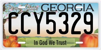 GA license plate CCY5329