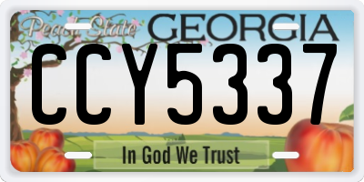 GA license plate CCY5337