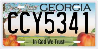 GA license plate CCY5341
