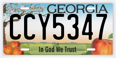 GA license plate CCY5347