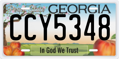 GA license plate CCY5348