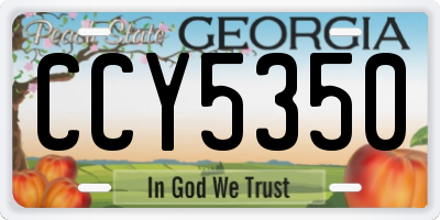 GA license plate CCY5350