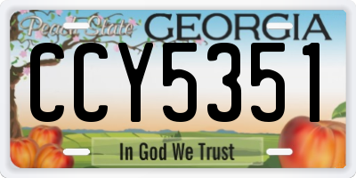 GA license plate CCY5351