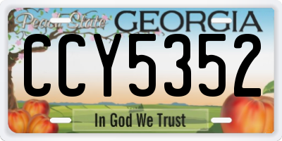 GA license plate CCY5352