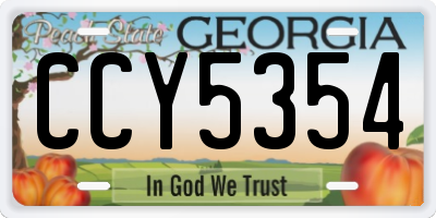 GA license plate CCY5354