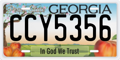 GA license plate CCY5356