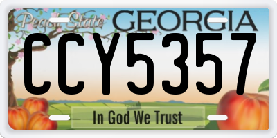 GA license plate CCY5357