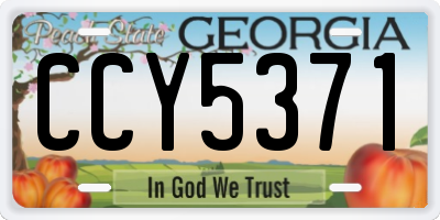GA license plate CCY5371